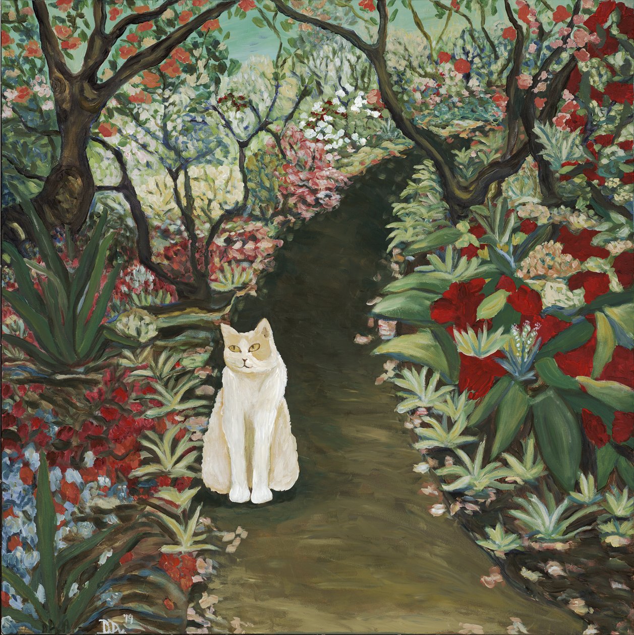 Garden Dream, 2019 (akryl på lærred) af Deborah Eve Alastra