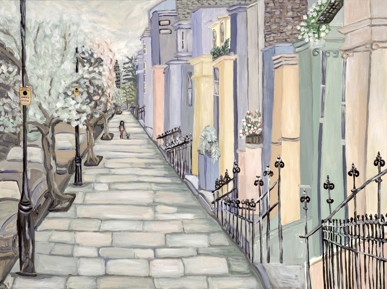 Kensington, 2017 (akryl på lærred) af Deborah Eve Alastra