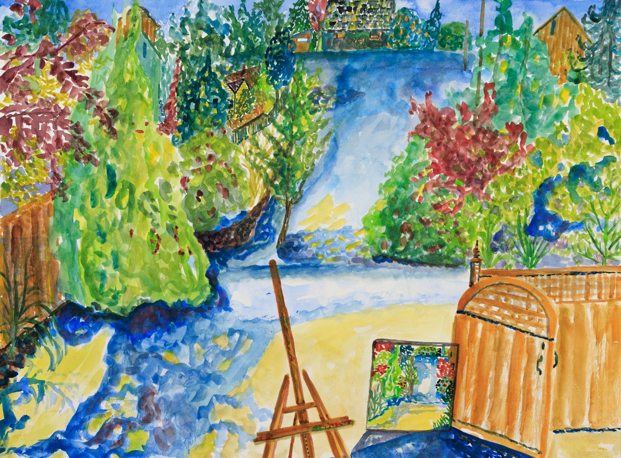 New Studio View, 2023 (akvarel på papir) af Deborah Eve Alastra