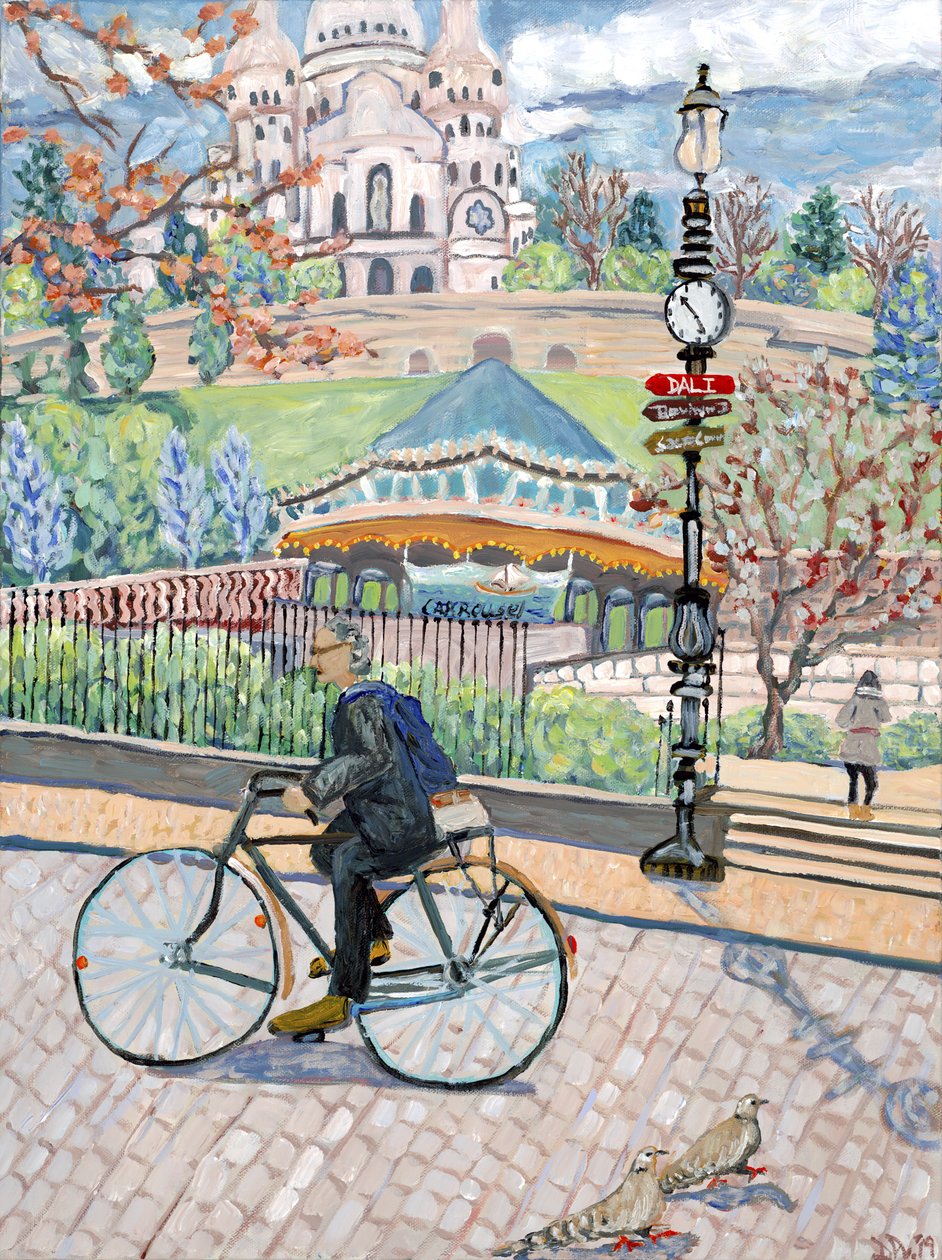 Sacre Coeur View, 2019 (akryl på lærred) af Deborah Eve Alastra
