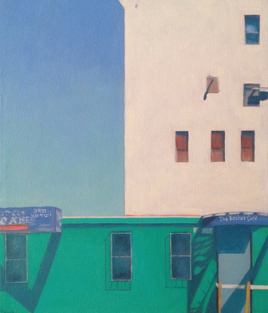 Brooklyn Kosher Cafe, 2012 (olie på lærred) af Deborah Stevenson