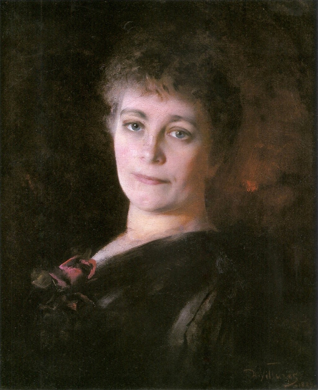 Portræt af kunstneren fru Escobar af Decio Villares