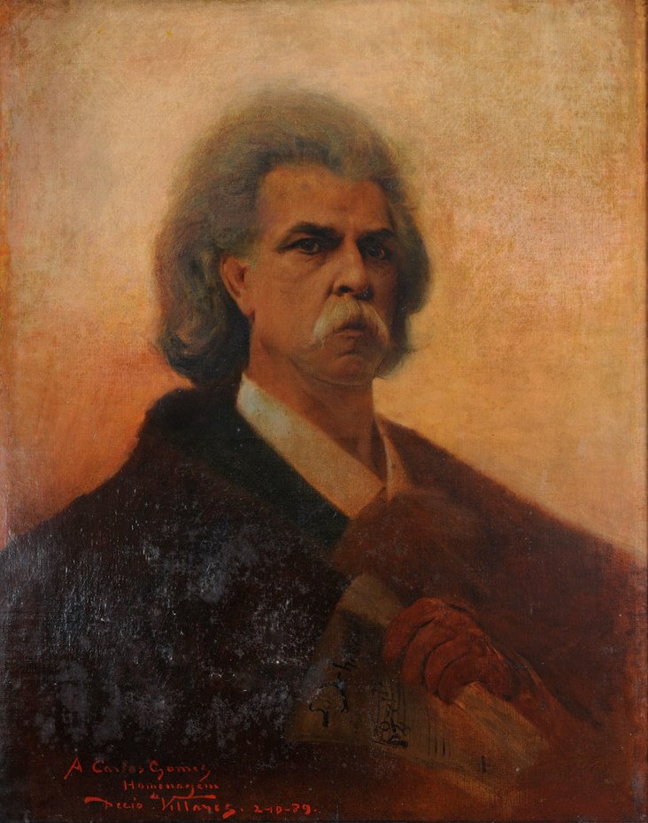 Portræt af maestroen Antonio Carlos Gomes af Decio Villares