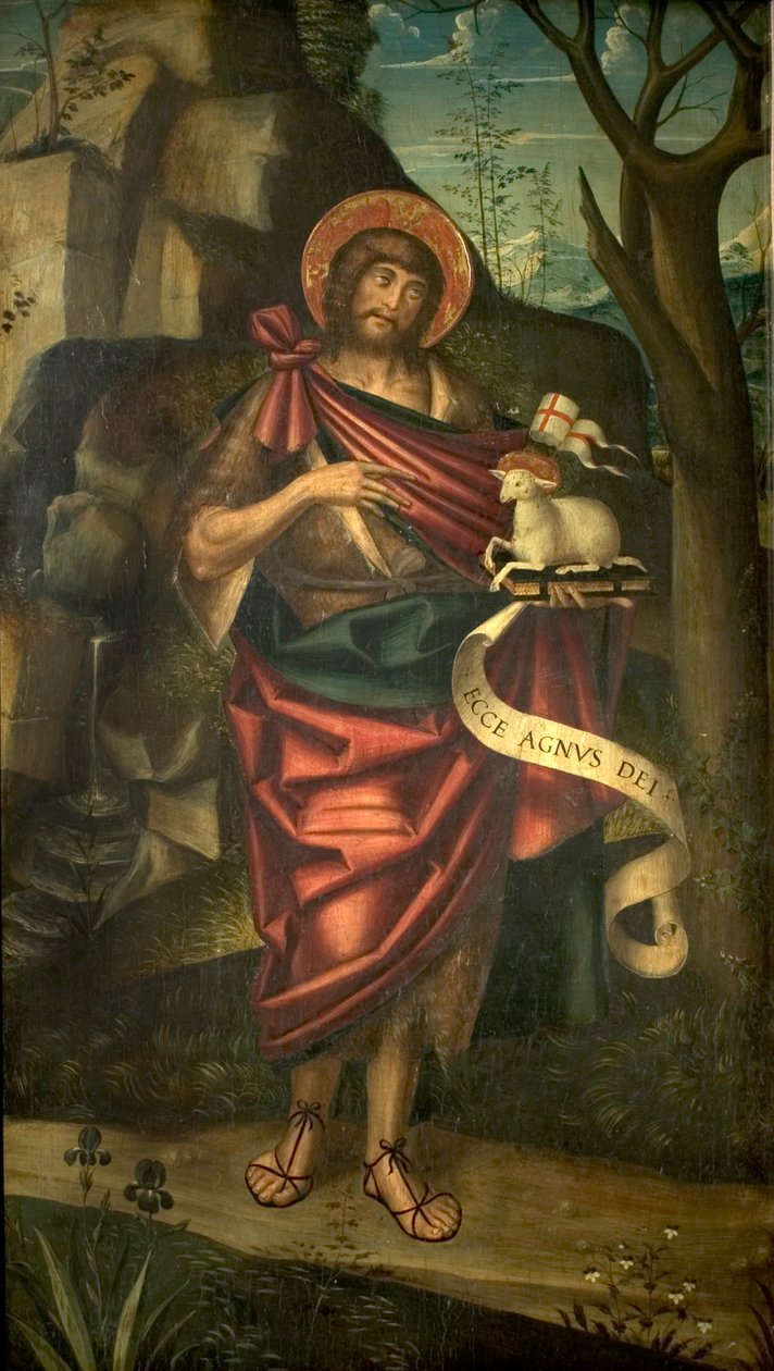 Johannes Døberen i ørkenen (recto), ca.1520 af Defendente Ferrari