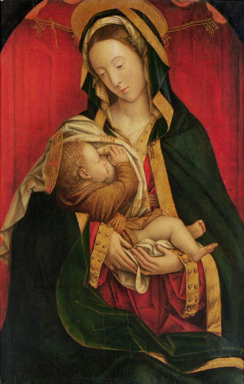Madonnaen, der dier sit barn, 1520-30 af Defendente Ferrari