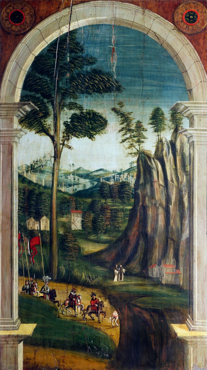 Perspektiv malet af Defenente Ferrari (1480 eller 1485-1540), på bageste del af det 16. århundredes kor, Church of Saint Jerome, Biella, Italien af Defendente Ferrari