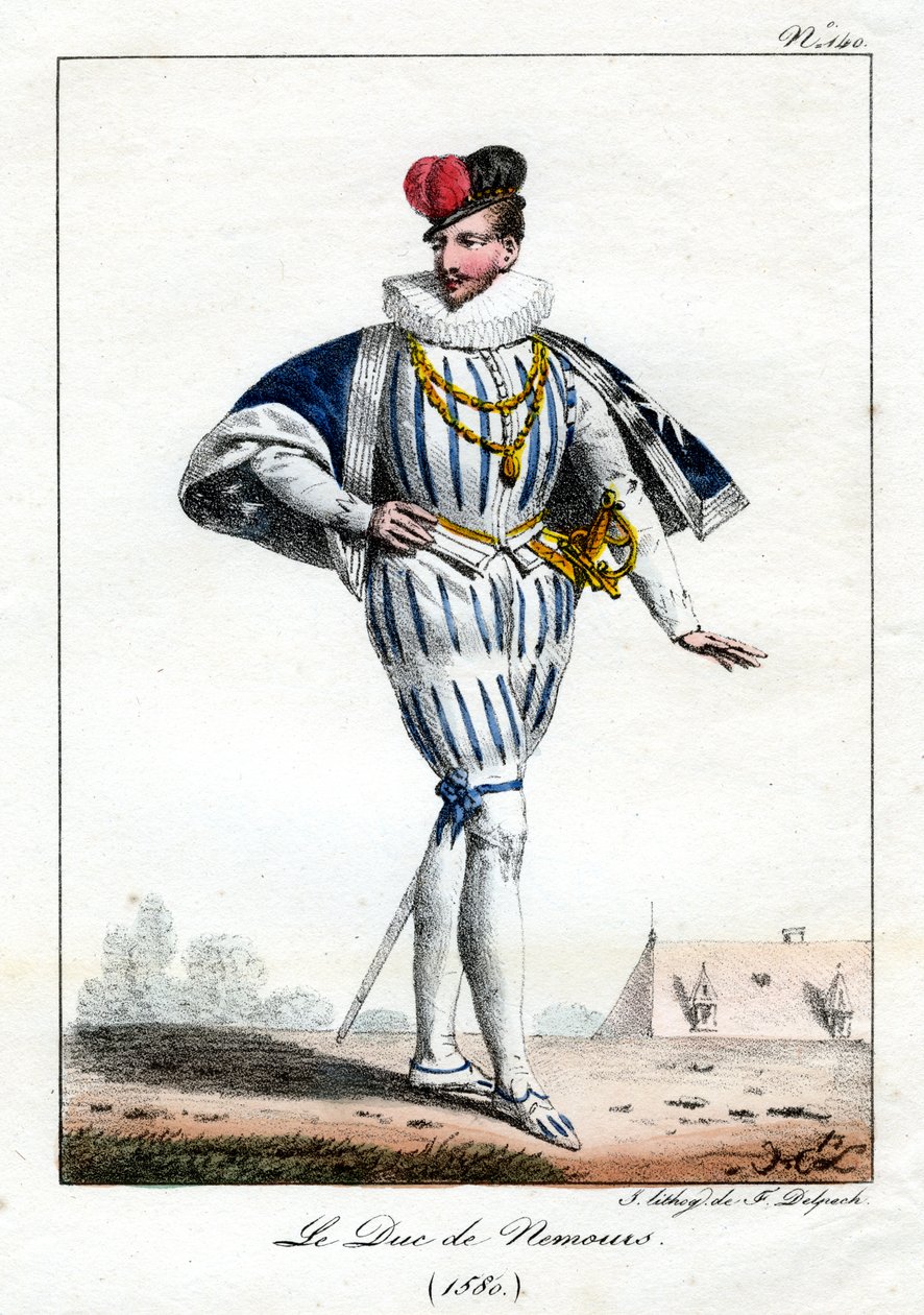 Jacques de Savoie, 2. hertug af Nemours, 1580, c1795-1825. af Delpech