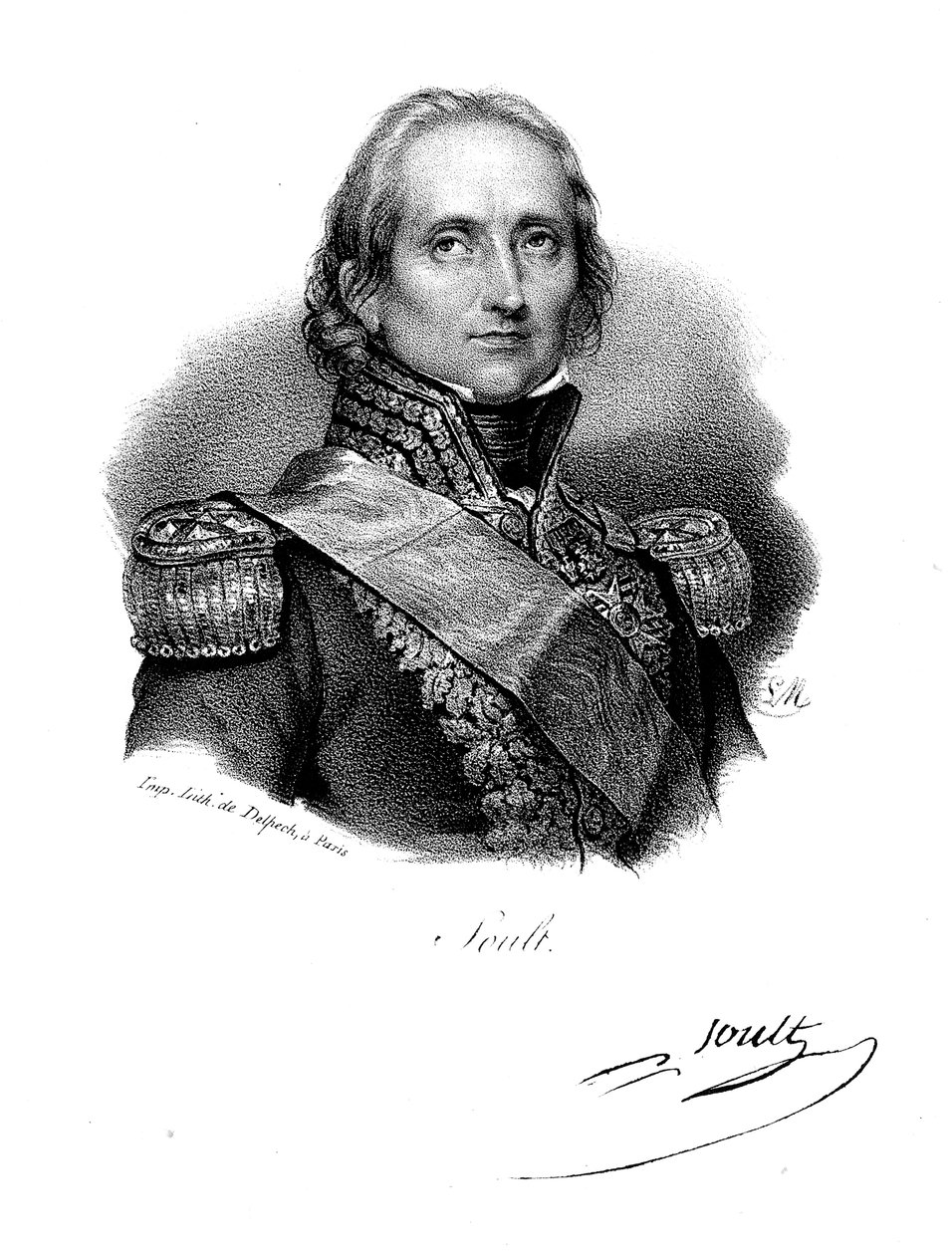 Nicolas Jean de Dieu Soult, fransk soldat og statsmand, c1830 af Delpech