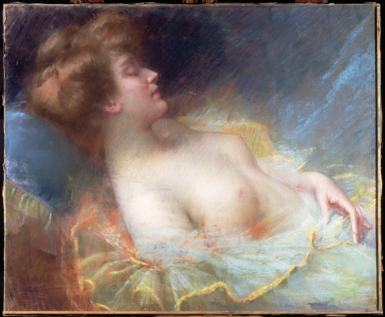 Ung kvinde sover (pastel) af Delphin Enjolras