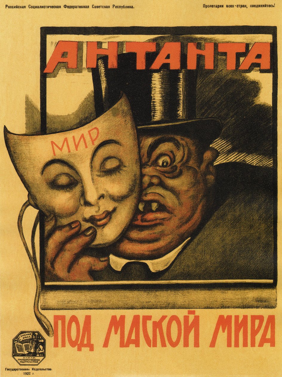 Entente under fredens maske Plakat, 1920 af Deni