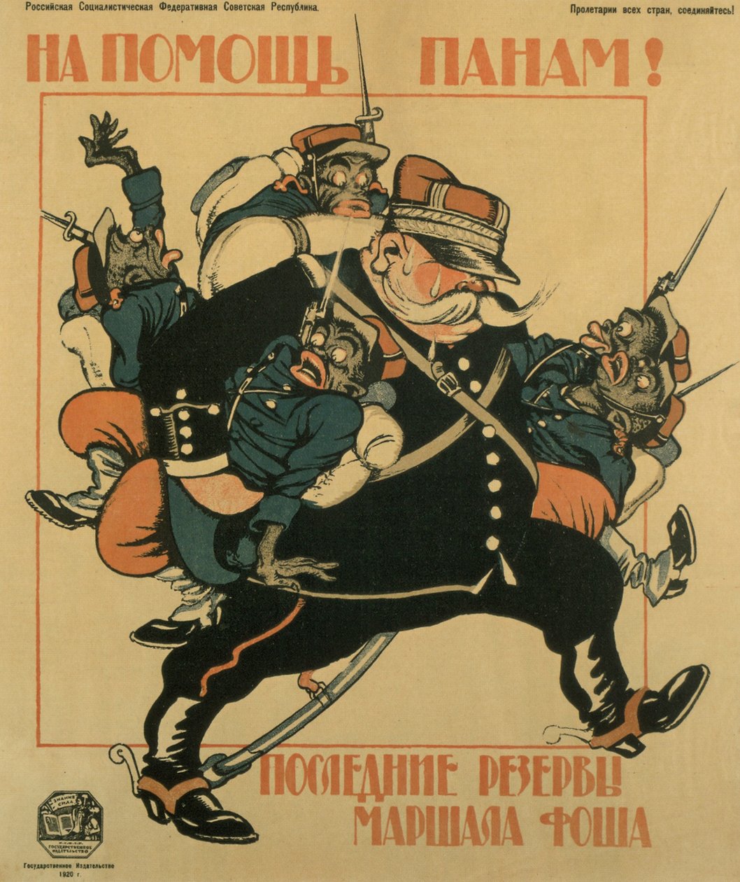 Til hjælp for pander. Marshal Fochs sidste reserver Plakat, 1920 af Deni