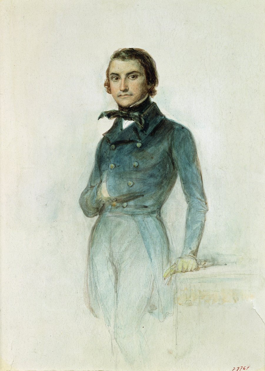 Jean Joseph Louis Blanc (1811-82) 1835 (pastel på papir) af Denis Auguste Marie Raffet