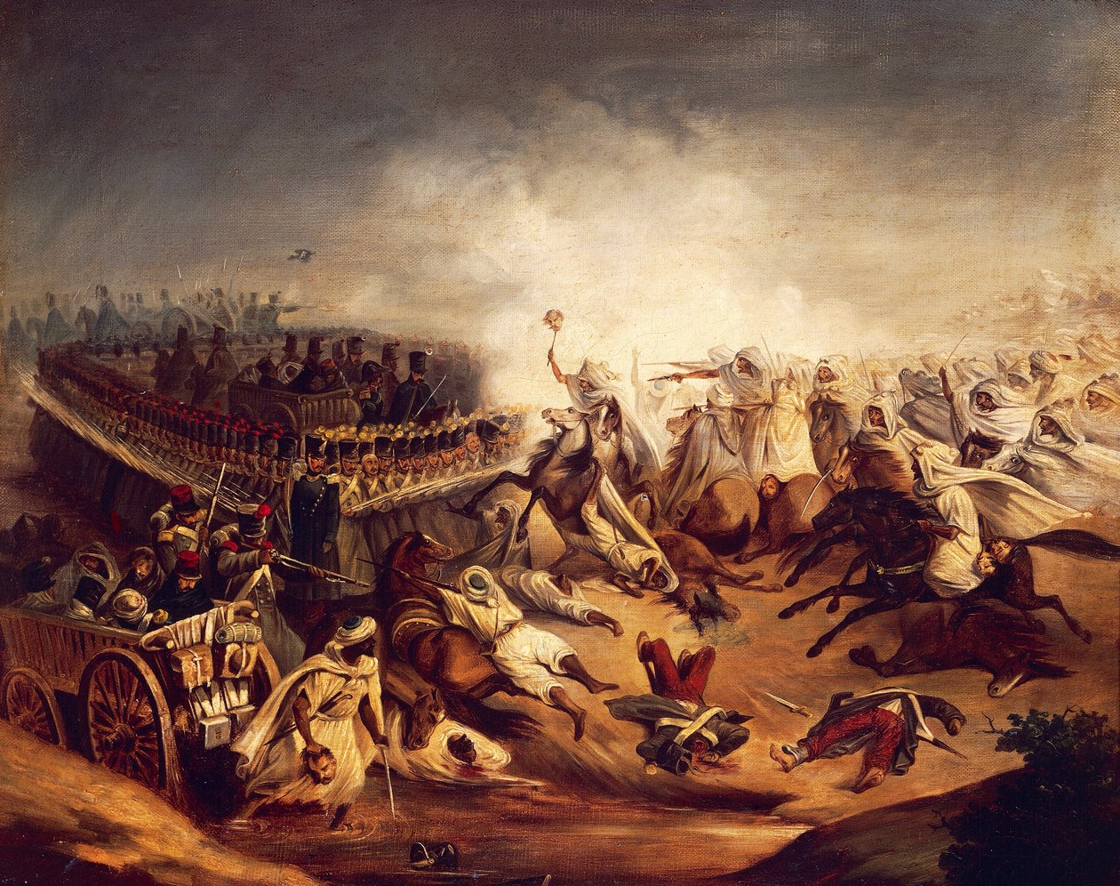 Algerisk modangreb ved Constantine under kolonikrigene, november 1837, efter Denis Auguste Marie Raffet (1804-1860) af Denis Auguste Marie (after) Raffet