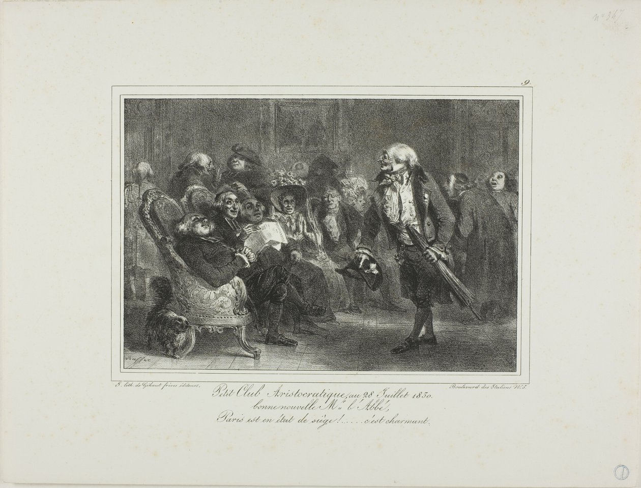 Den lille aristokratiske klub, 28. juli 1830 af Denis Auguste Marie Raffet