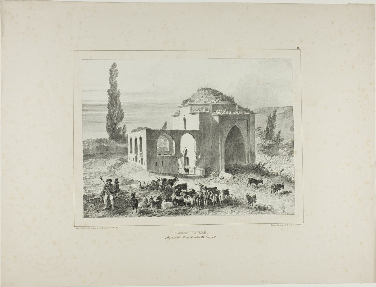 Mariah-grav, Bachtcheh-Seraï, Krim, 21. august 1837 af Denis Auguste Marie Raffet