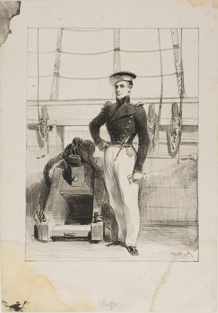 Royal Navy, linjebesætning, skibets fane af Denis Auguste Marie Raffet