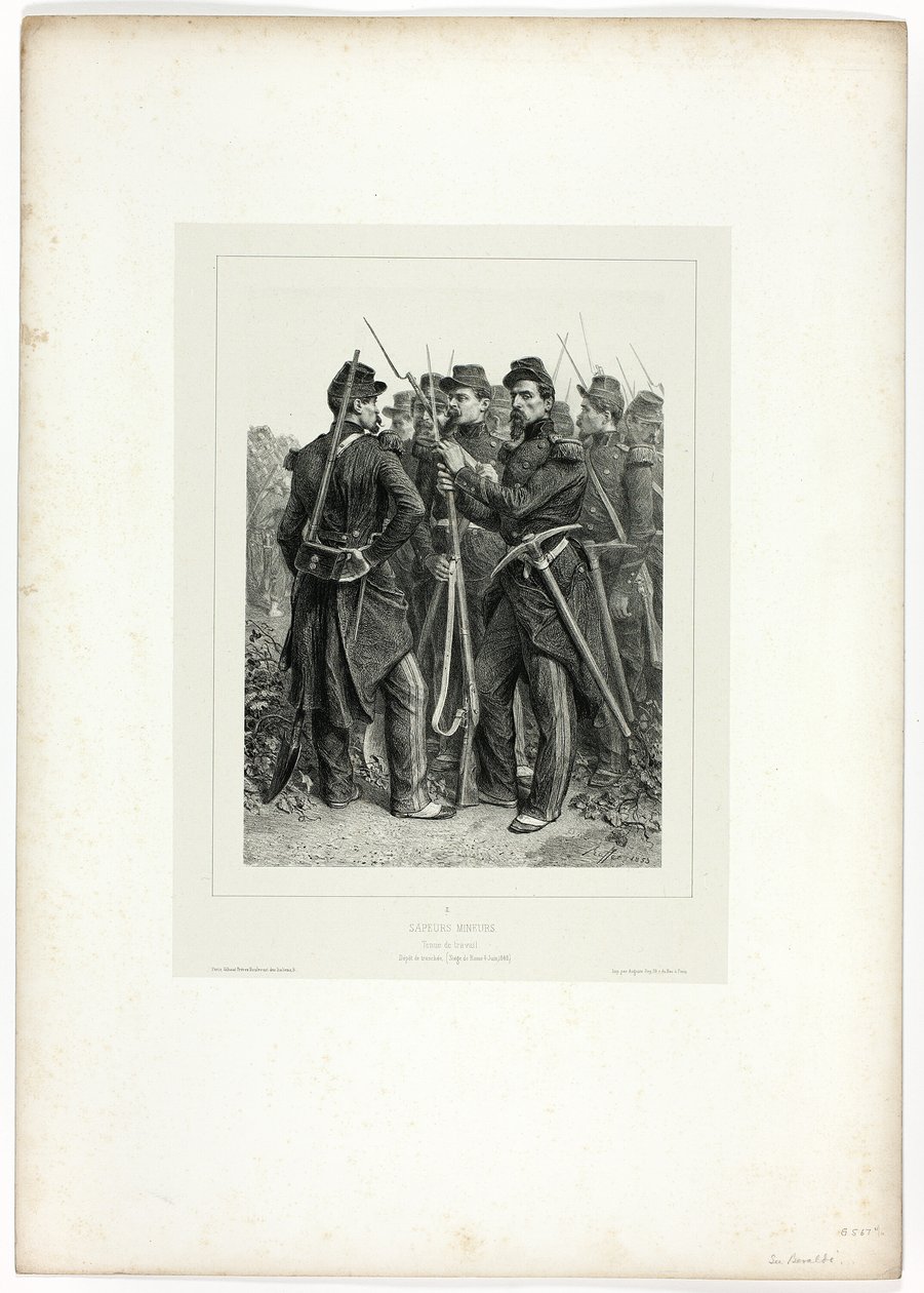 Sappers, fra Souvenirs of Italy: Rom Ekspedition af Denis Auguste Marie Raffet