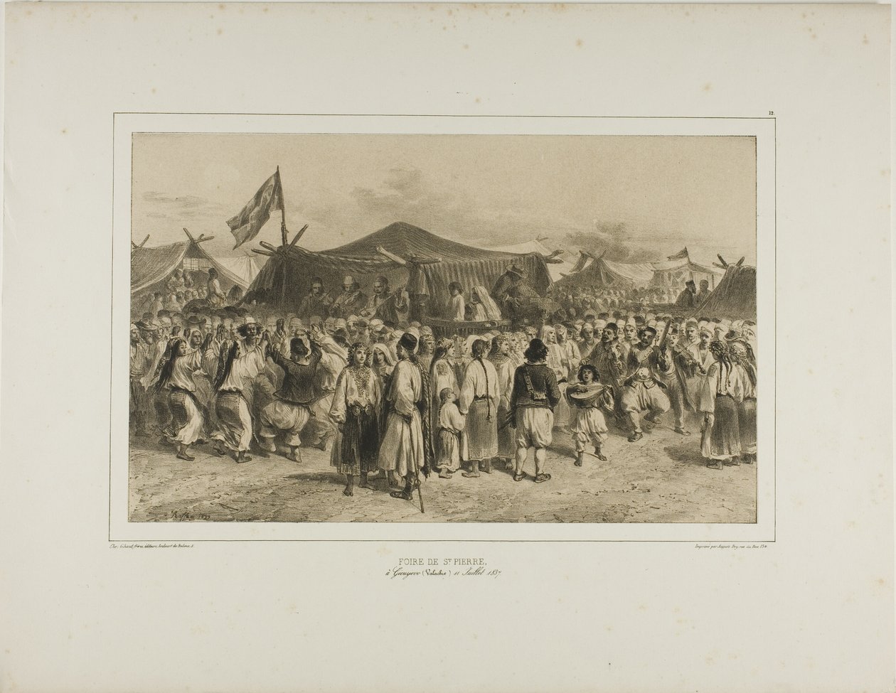 Pierre-messe, Giourjevo, Valakiet, 11. juli 1837 af Denis Auguste Marie Raffet
