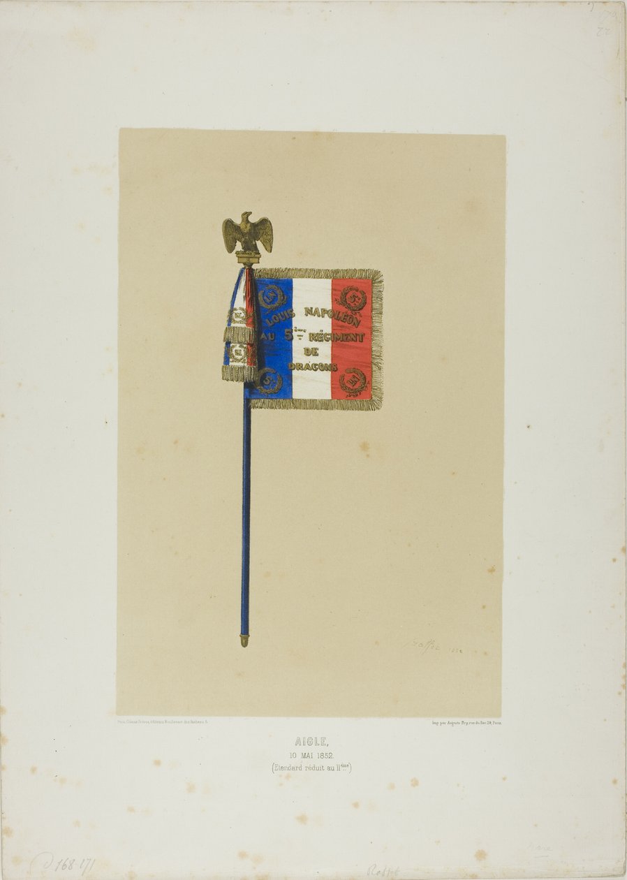 Standard: Louis Napoleon til 5. dragonregiment af Denis Auguste Marie Raffet
