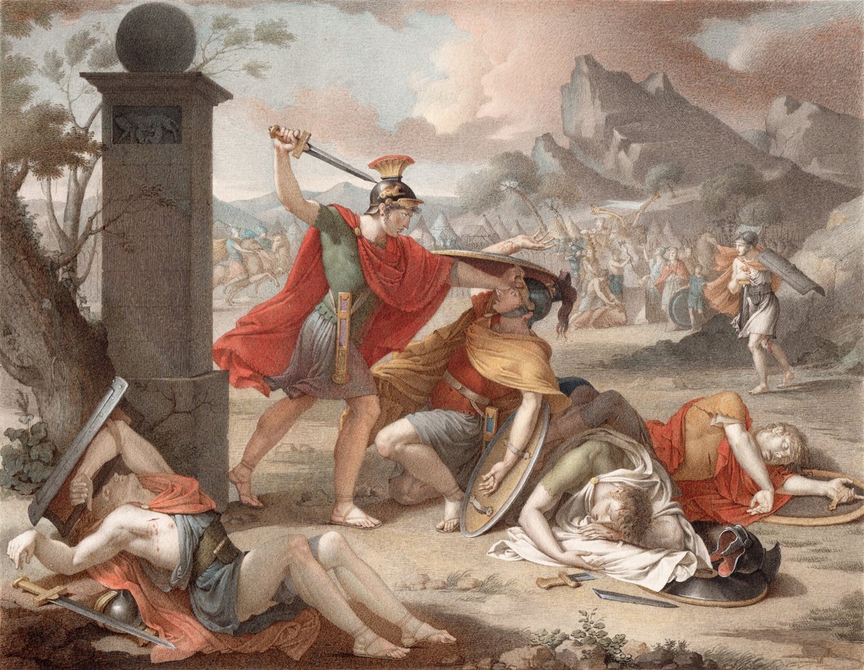 Denis-Sébastien Leroy - Slaget mellem Horatii og Curatii - 1798 CROP af Denis Sebastien Leroy