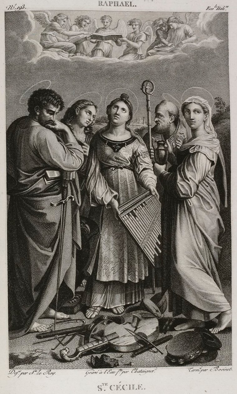 Denis-Sébastien Leroy, Chataigner og Bovinet - Sankt Cecilia, efter Raphael - 1802-1815 af Denis Sebastien Leroy