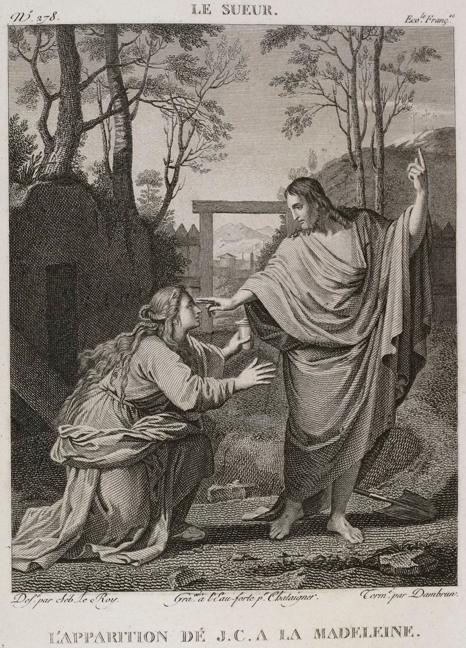 Denis-Sébastien Leroy, Chataigner og Dambrun - Jesu Kristi tilsynekomst for Madeleine, efter Eustache Le Sueur - 1802-1815 af Denis Sebastien Leroy