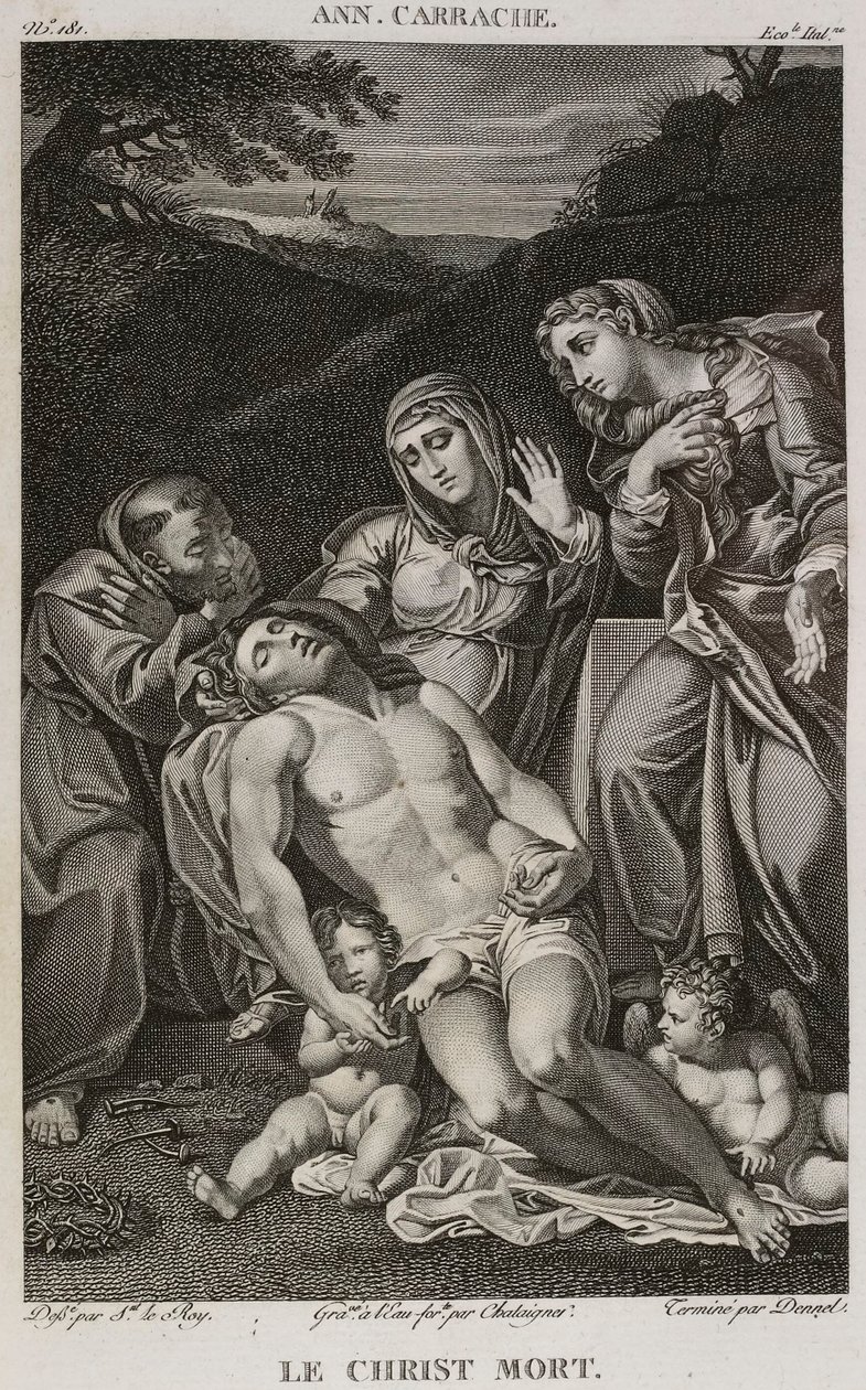 Denis-Sébastien Leroy, Chataigner og Dennel - Den døde Kristus, efter Annibale Carracci - 1802-1815 af Denis Sebastien Leroy