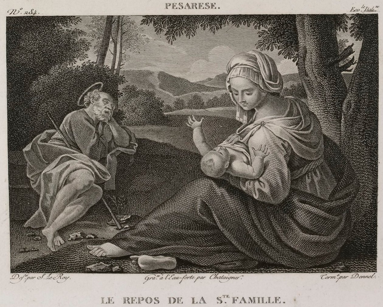 Denis-Sébastien Leroy, Chataigner og Dennel - Resten af den hellige familie, efter Il Pesarese - 1802-1815 af Denis Sebastien Leroy