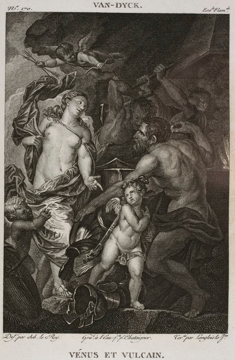 Denis-Sébastien Leroy, Chataigner og Langlois le jeune - Venus og Vulcan, efter Antoine van Dyck - 1802-1815 af Denis Sebastien Leroy