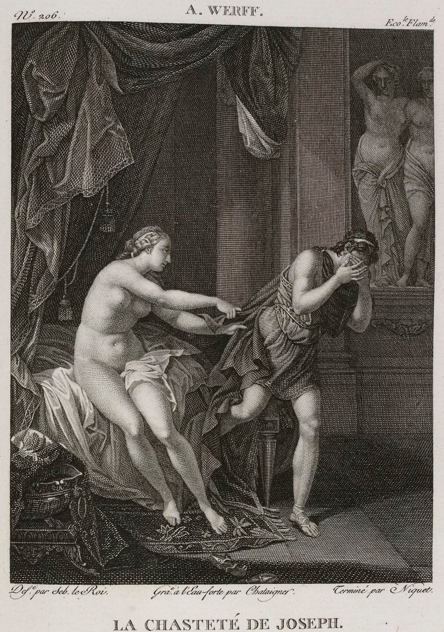 Denis-Sébastien Leroy, Chataigner og Niquet - Josefs kyskhed, efter Adriaen van der Werff - 1802-1815 af Denis Sebastien Leroy