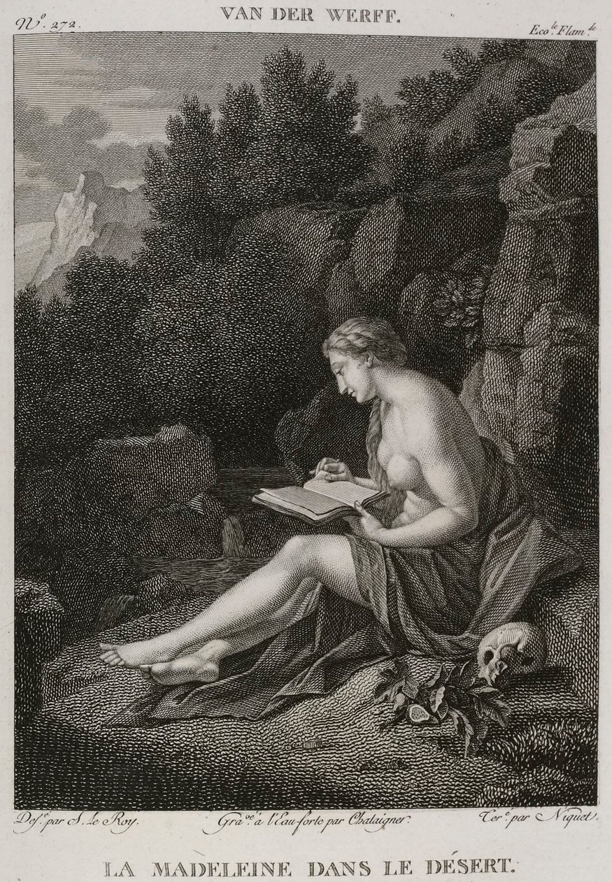 Denis-Sébastien Leroy, Chataigner og Niquet - Magdalene i ørkenen, efter Adriaen van der Werff - 1802-1815 af Denis Sebastien Leroy