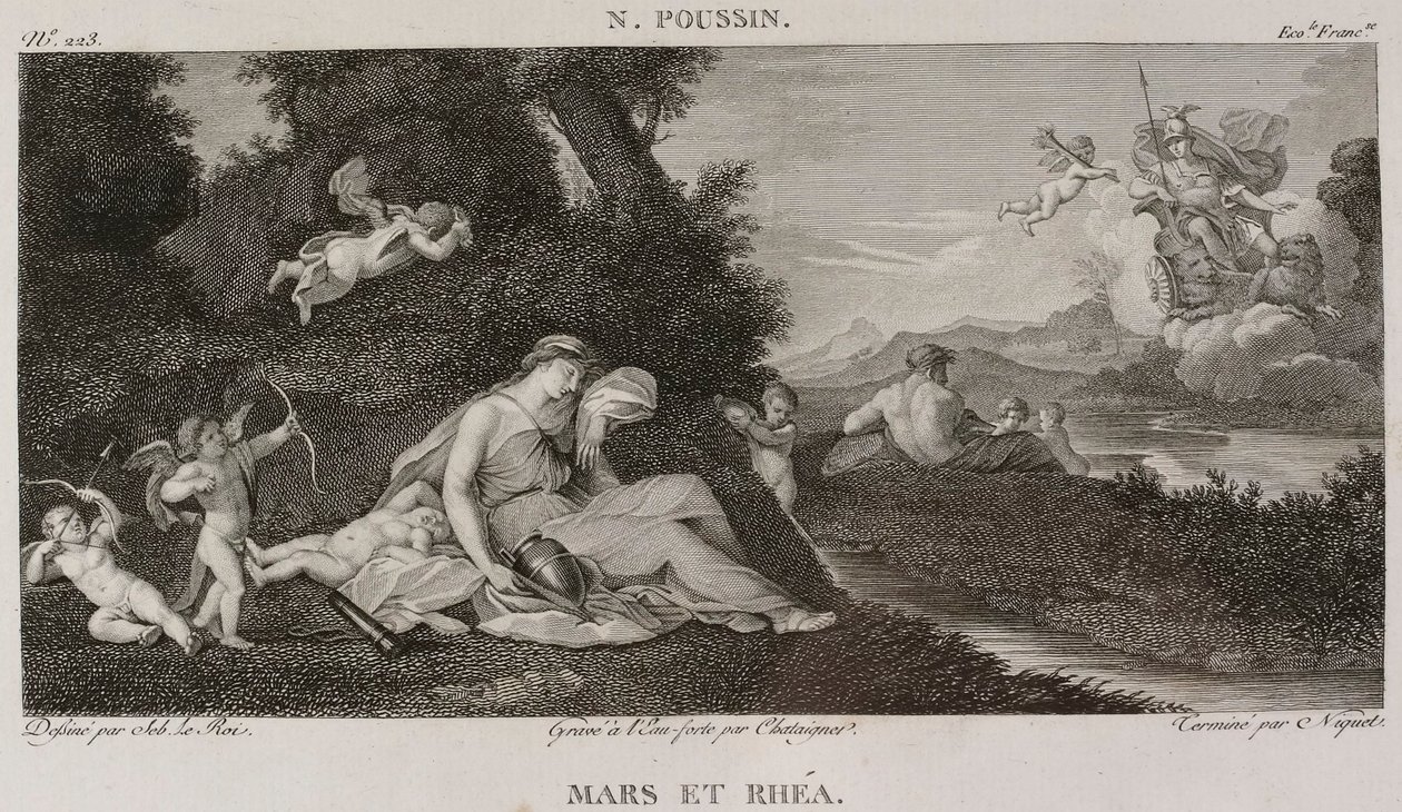 Denis-Sébastien Leroy, Chataigner og Niquet - Mars og Rhea, efter Nicolas Poussin - 1802-1815 af Denis Sebastien Leroy