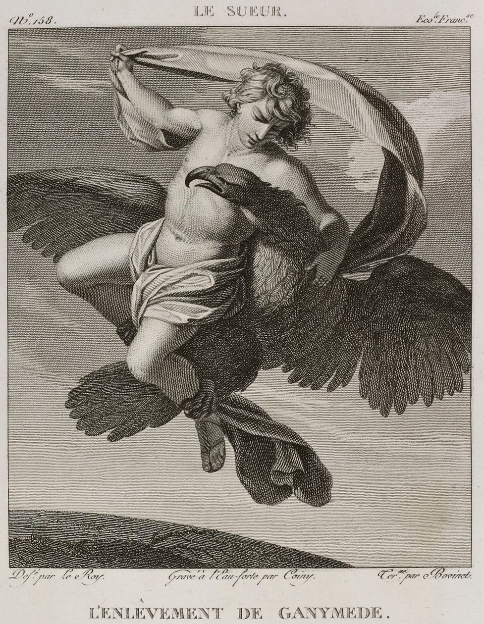 Denis-Sébastien Leroy, Coiny og Bovinet - Bortførelsen af Ganymedes, efter Eustache Le Sueur - 1802-1815 af Denis Sebastien Leroy