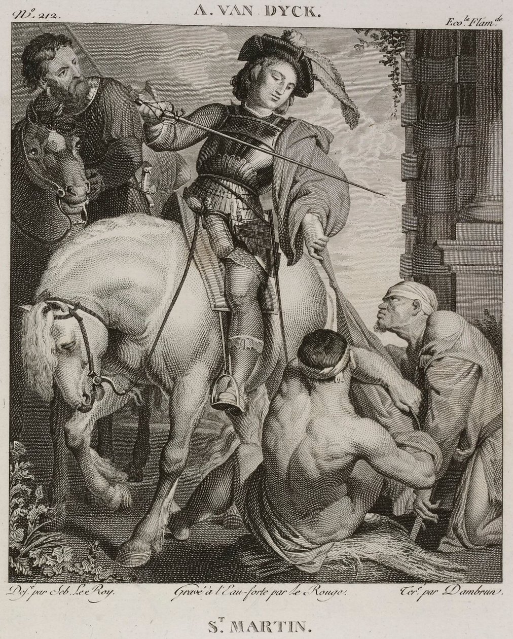 Denis-Sébastien Leroy, Le Rouge et Dambrun - Saint Martin, efter Antoine van Dyck - 1802-1815 af Denis Sebastien Leroy