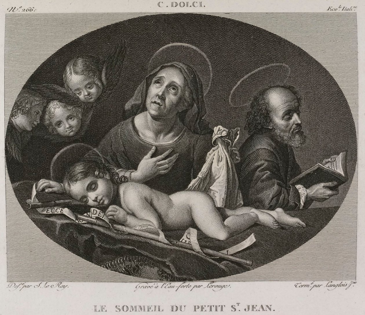 Denis-Sébastien Leroy, Lerouge et Langlois jeune - The Sleep of Little Saint John, efter Carlo Dolci - 1802-1815 af Denis Sebastien Leroy