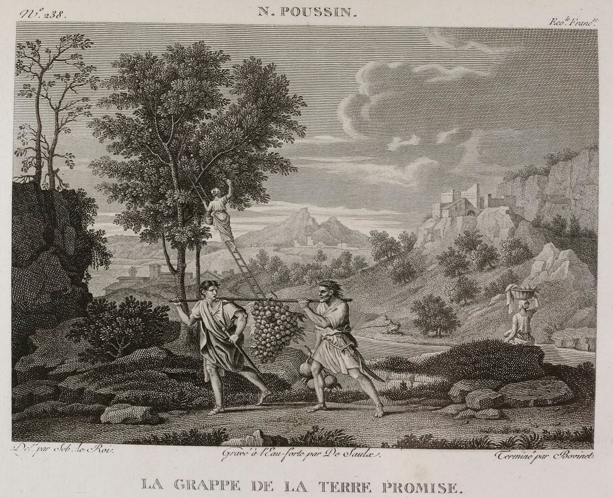 Denis-Sébastien Leroy, Saulx og Bovinet - Druen fra det forjættede land, efter Nicolas Poussin - 1802-1815 af Denis Sebastien Leroy