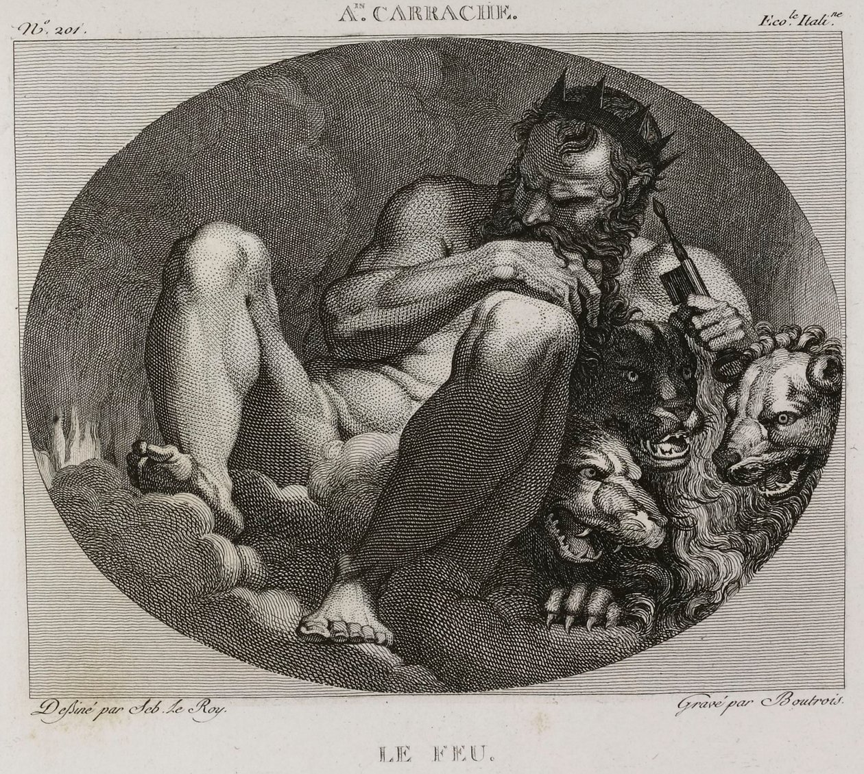 Denis-Sébastien Leroy et Boutrois - Ild, efter Annibale Carrache - 1802-1815 af Denis Sebastien Leroy