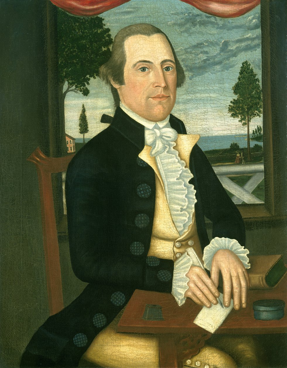 Kaptajn Elisha Denison, ca. 1790 af Denison Limner
