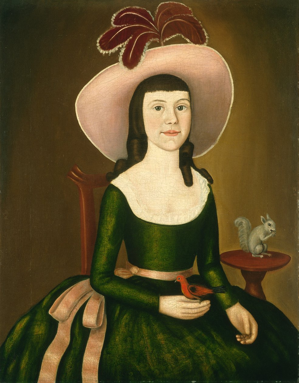 Miss Denison fra Stonington, Connecticut, muligvis Matilda Denison, ca. 1790 af Denison Limner
