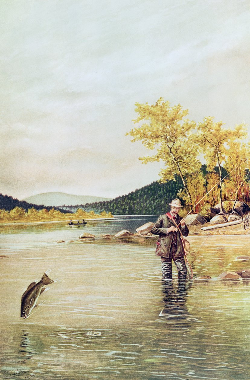Ørredfisker, 1889 af Denton