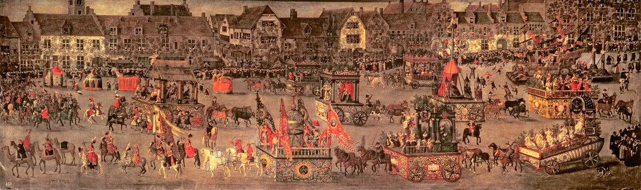 Ærkehertuginden Isabellas triumf (1556-1633) i Bruxelles Ommeganck søndag den 31. maj 1615 (se 75629 for detaljer) af Denys van Alsloot