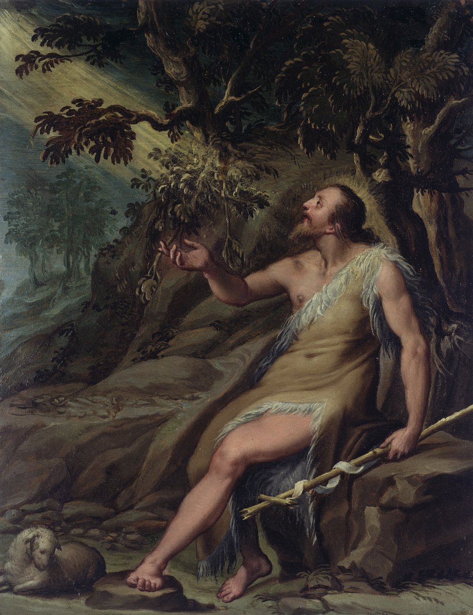 Johannes Døberen i ørkenen af Denys Calvaert