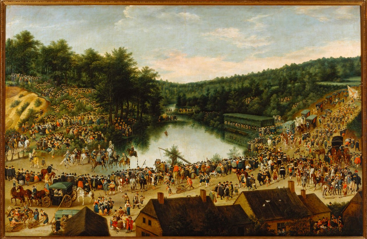 Fest for Vor Frue af skoven ... (olie på lærred) af Denys van Alsloot