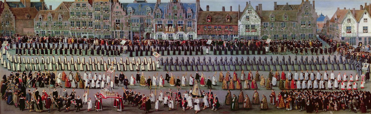 Ommegang i Bruxelles den 31. maj 1615: Notre Dame de Sablon procession af Denys van Alsloot