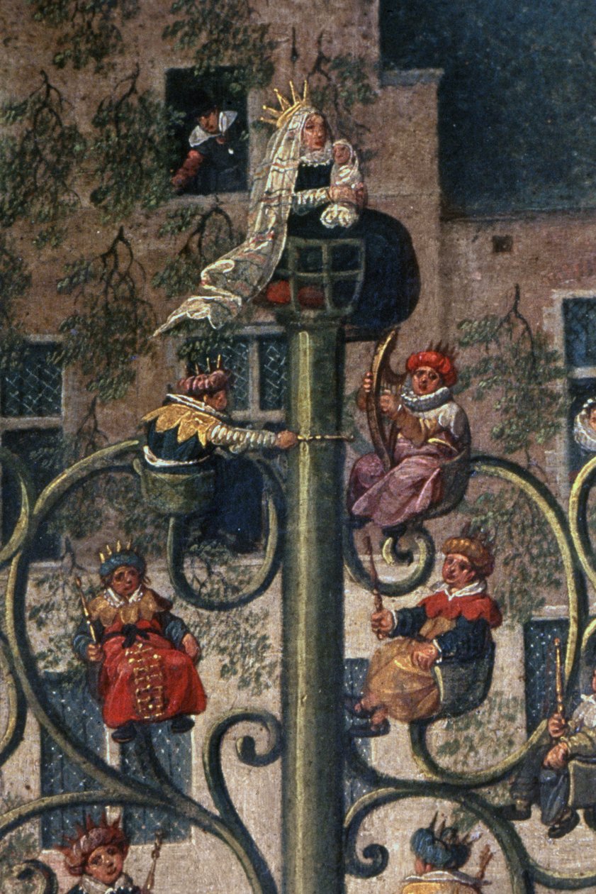 Ærkehertuginde Isabellas triumf i Bruxelles Ommeganck søndag den 31. maj 1615, detalje af bilen af stammen af Jesse, 1615 (detalje af 75629) af Denys van Alsloot