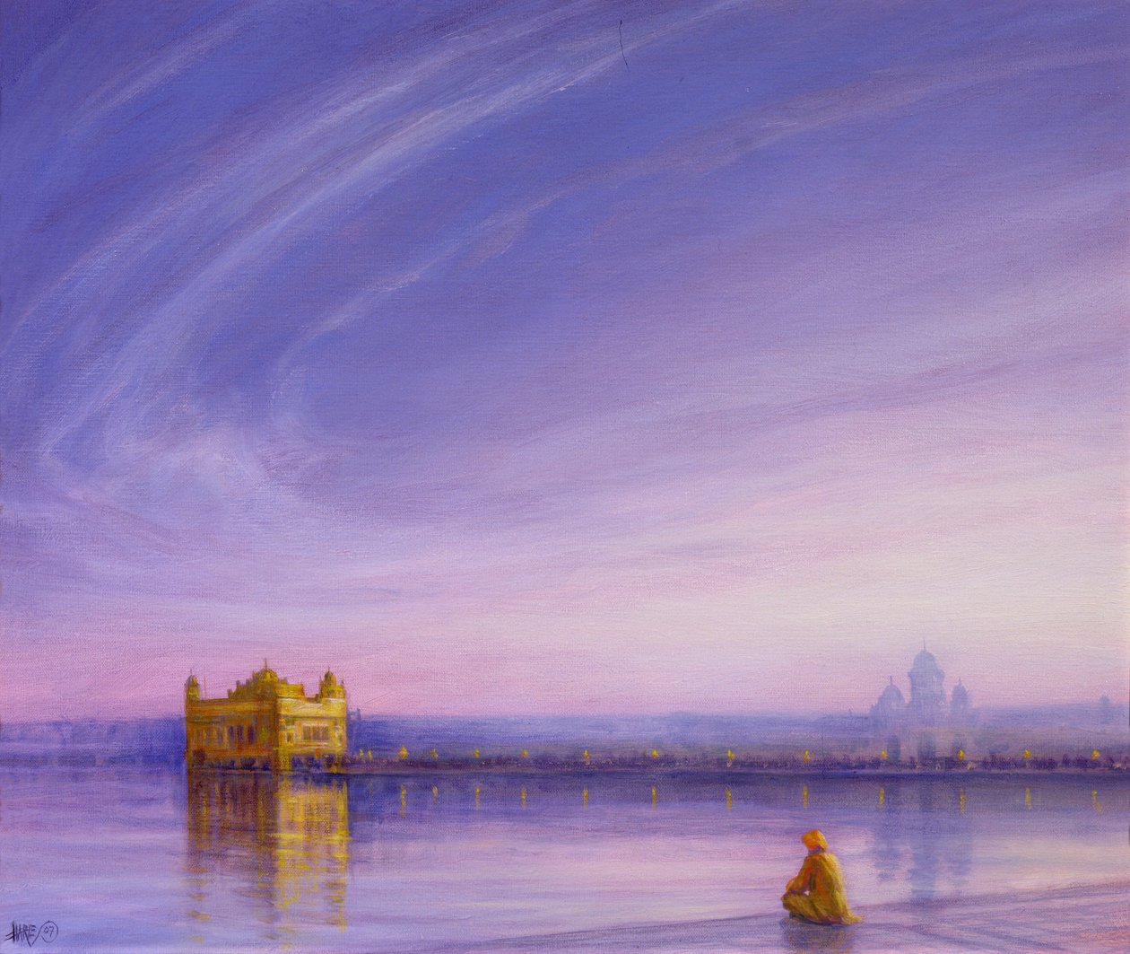 Aften ved Det Gyldne Tempel, Amritsar af Derek Hare