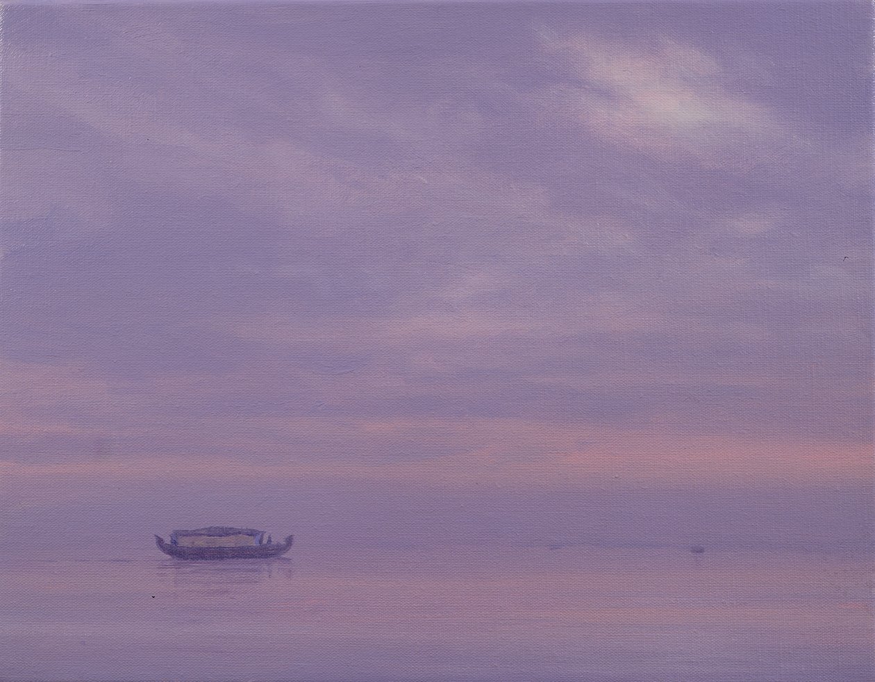 Fiskerbåd på Vembanad-søen, Kerala af Derek Hare