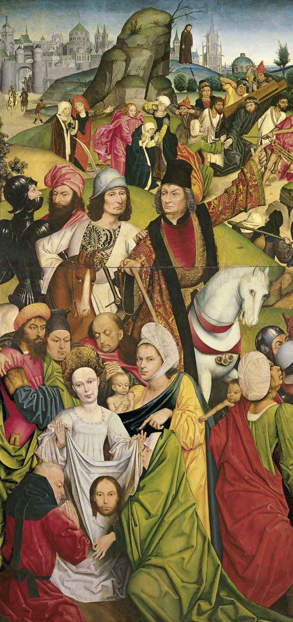 Sankt Veronica og en gruppe riddere af Derick Baegert