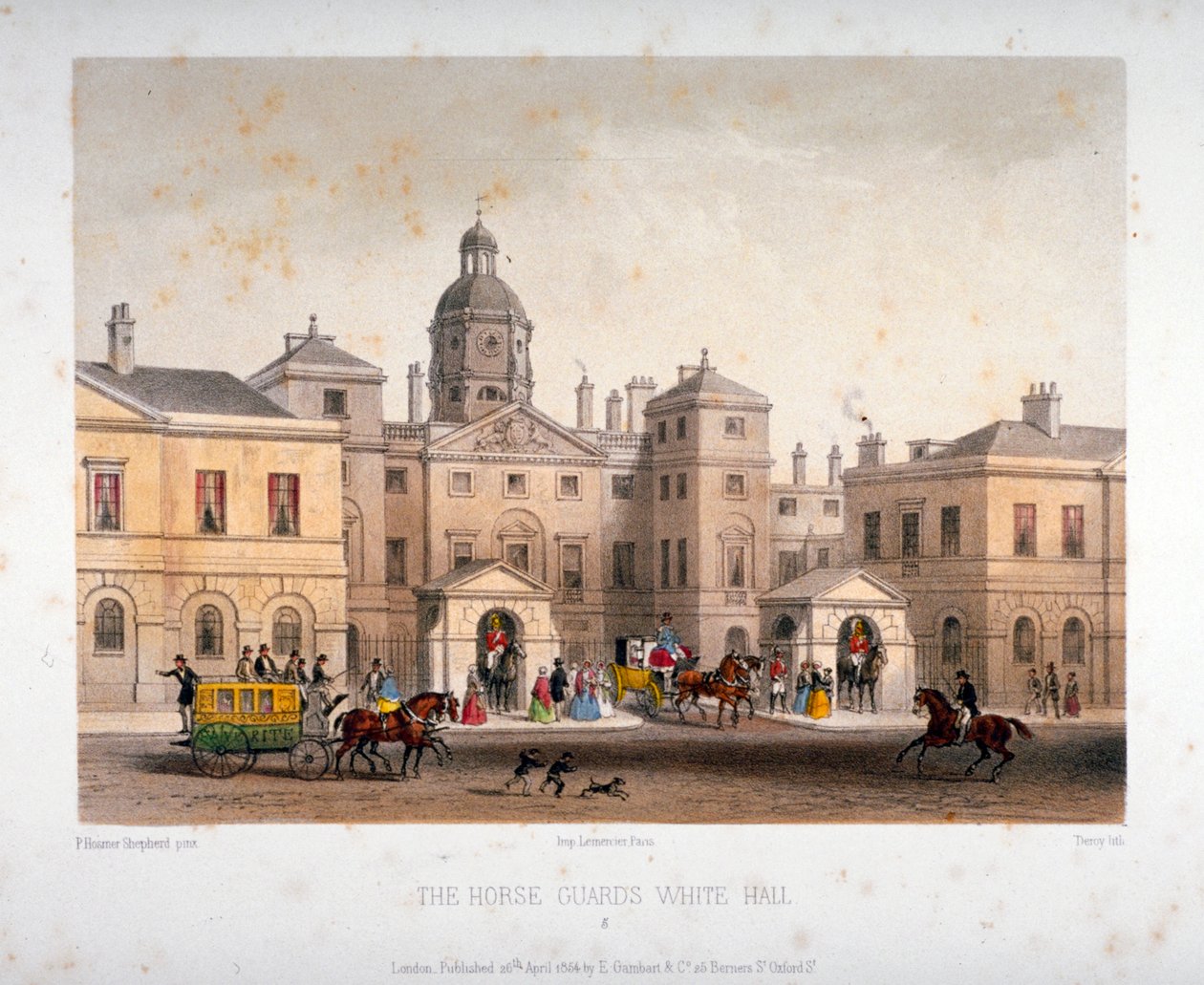Horse Guards, Westminster, London, 1854. af Deroy