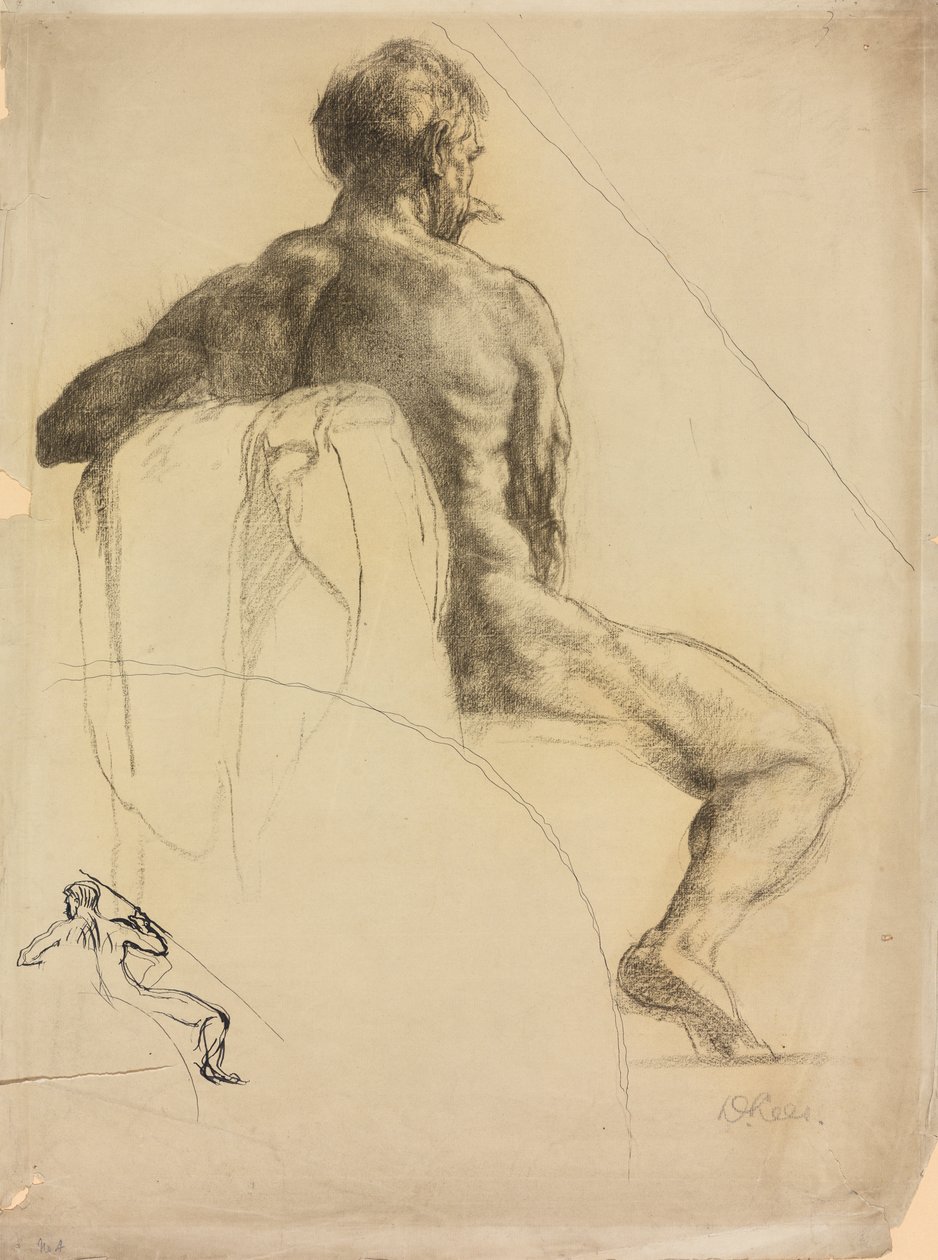 Et studie af en mandlig figur af Derwent Lees